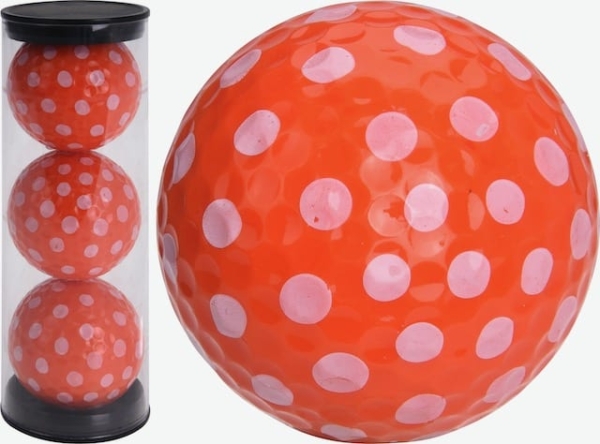 Legend tube met 3 printballen, oranje met witte stippen