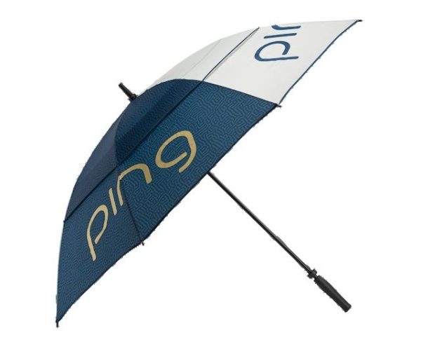 Ping GLE3 umbrella navy gold