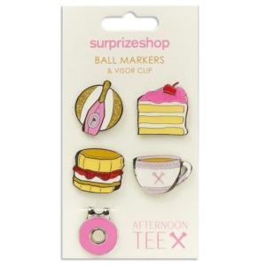 Surprizeshop afternoon tee ball markers en visor clip