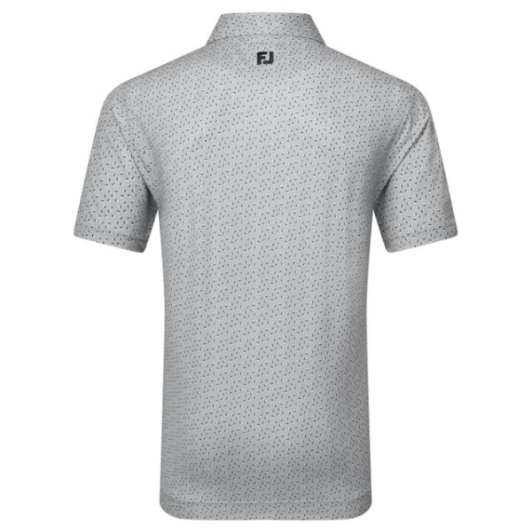 Footjoy heren golf polo bounce print pique grey