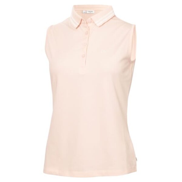 Calvin klein Brightmedow dames mouwloze golfpolo pink