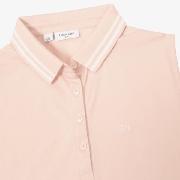 Calvin klein Brightmeadow dames mouwloze golfpolo pink - Afbeelding 3