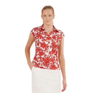 Func Factory Alice golf top red flowers